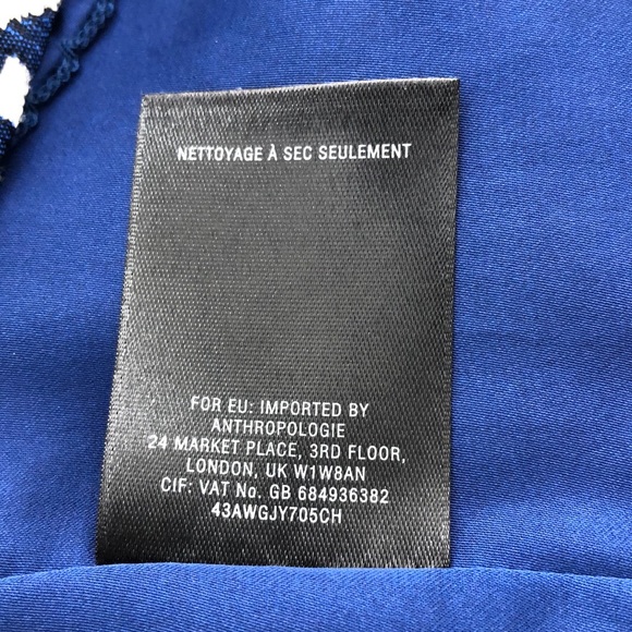 Anthro Moulinette Soeurs Blue Navy Bead Neck Dress - Picture 8 of 8